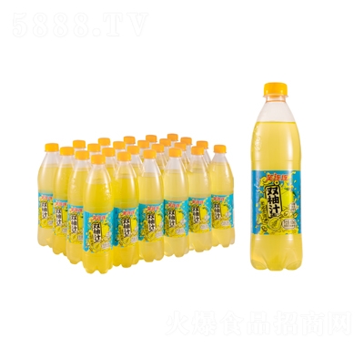 笑連連雙柚老北京汽水600ml碳酸飲料