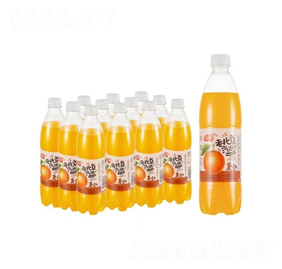 笑連連橙味老北京汽水600ml碳酸飲料