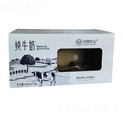 天醇牧業(yè)純牛奶250mlX12