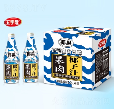 椰果果肉椰子汁風(fēng)味飲料1.25LX6瓶