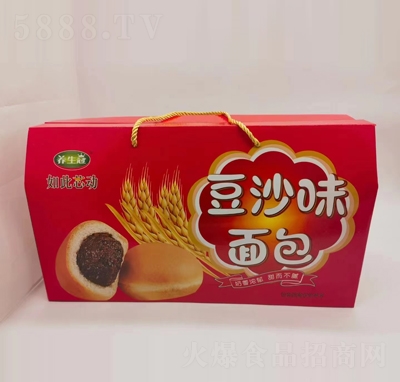 養(yǎng)生冠豆沙味面包禮盒裝