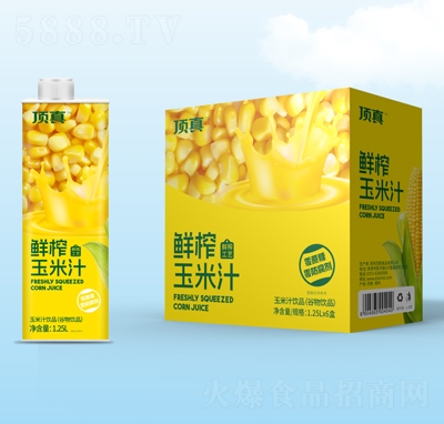 頂真鮮榨玉米汁1.25LX6盒