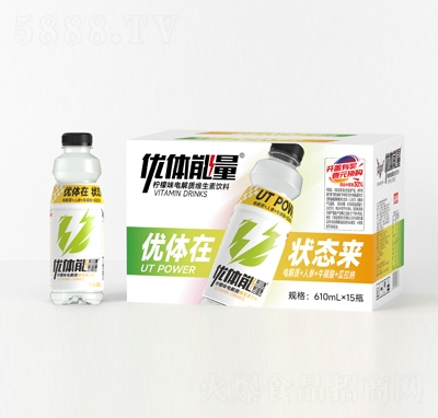 優(yōu)體能量檸檬味電解質(zhì)維生素飲料610ml×15