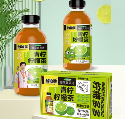 加油星果汁茶青檸檸檬茶500ml×15瓶