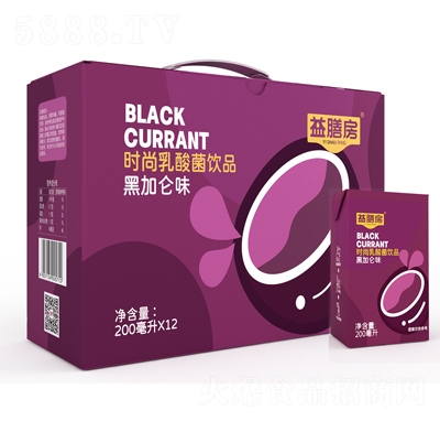 益膳房新式飲品時(shí)尚乳酸菌黑加侖味200ml×12