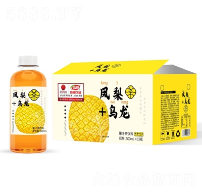 浩明鳳梨烏龍茶果汁茶飲料500mlX15瓶