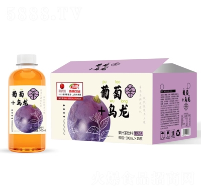 浩明葡萄烏龍茶果汁茶飲料500mlX15瓶