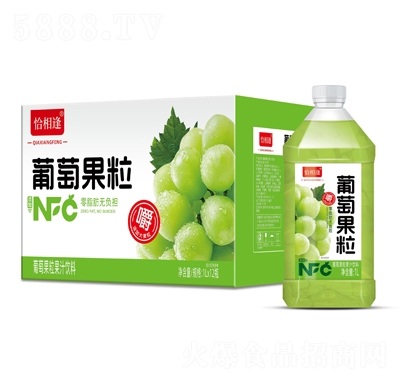 恰相逢葡萄果粒果汁飲料1LX12瓶