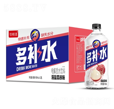 恰相逢多補(bǔ)水電解質(zhì)飲料海鹽荔枝味900mlX12瓶